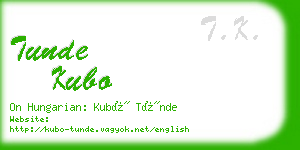 tunde kubo business card